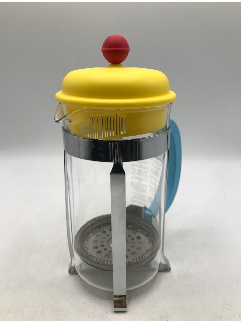 RARE 70 Th Anniversary BODUM French Press - Yellow/Blue/Red